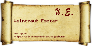 Weintraub Eszter névjegykártya